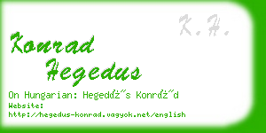 konrad hegedus business card